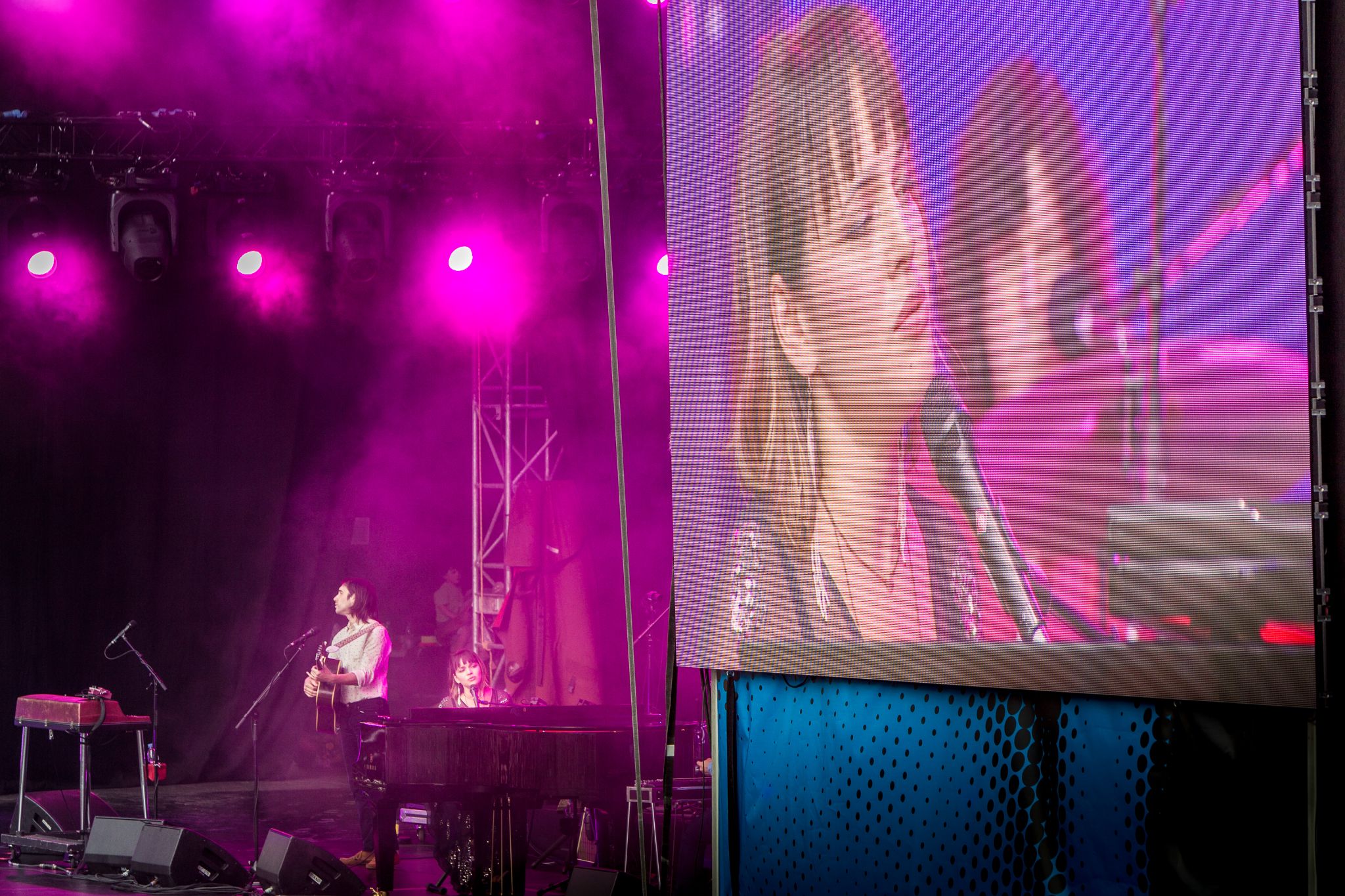 Nine time Grammy award winner Norah Jones performs at the Schlossplatz during the Stuttgart Jazz Open