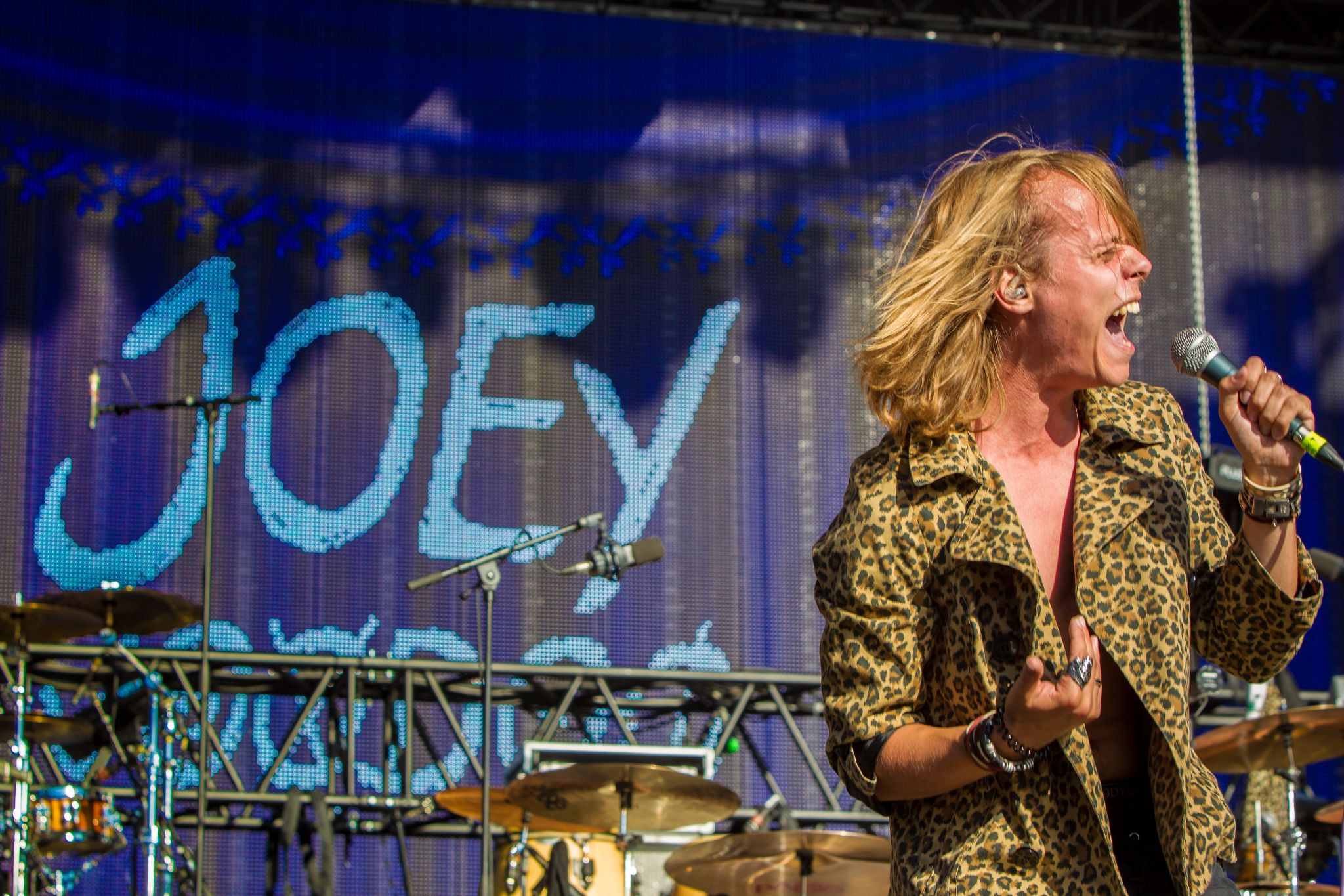 Joey Voodoo performs at the Schlossplatz during the Stuttgart Jazz Open
