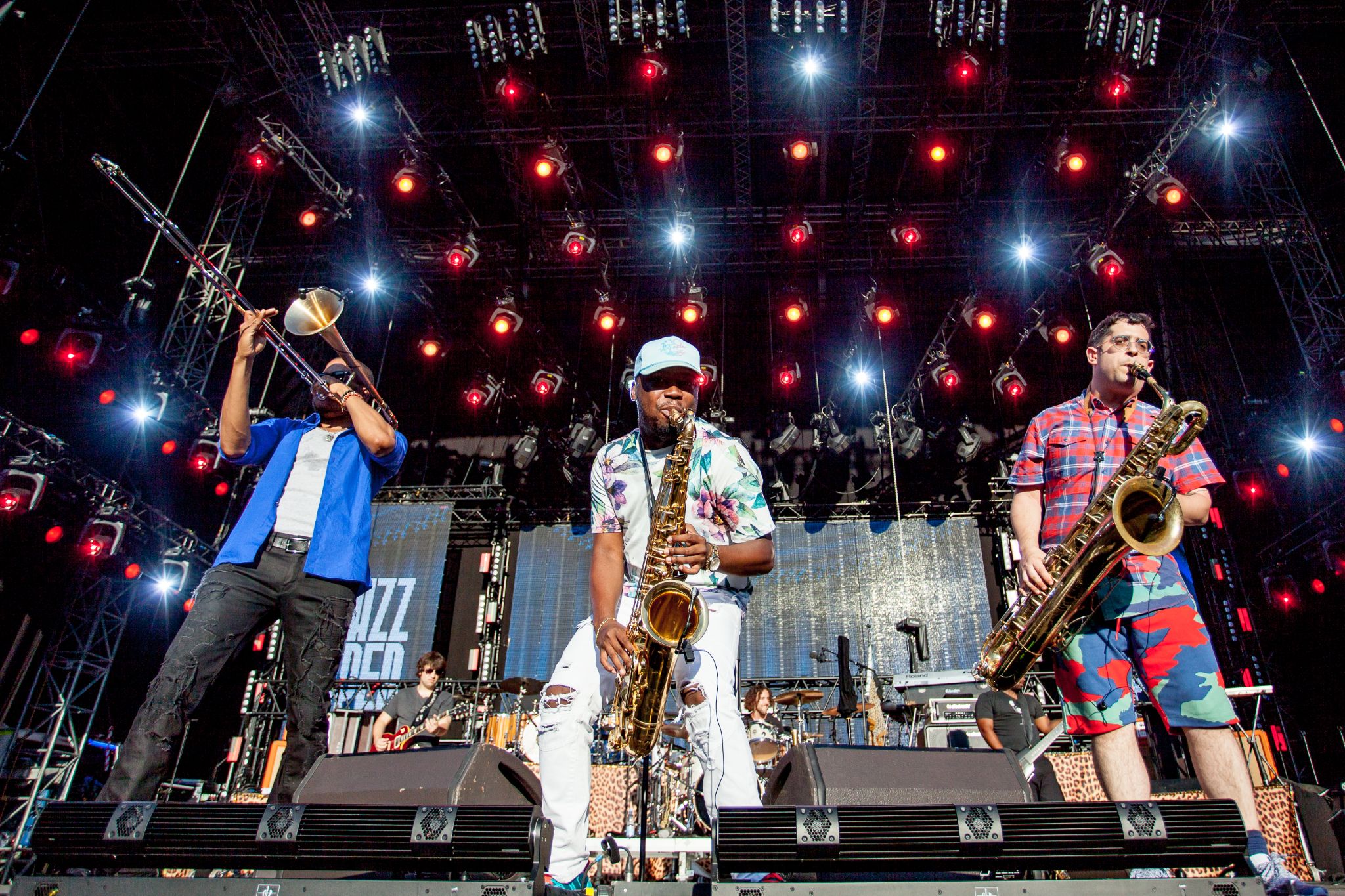 Trombone Shorty performs at the Schlossplatz during the Stuttgart Jazz Open
