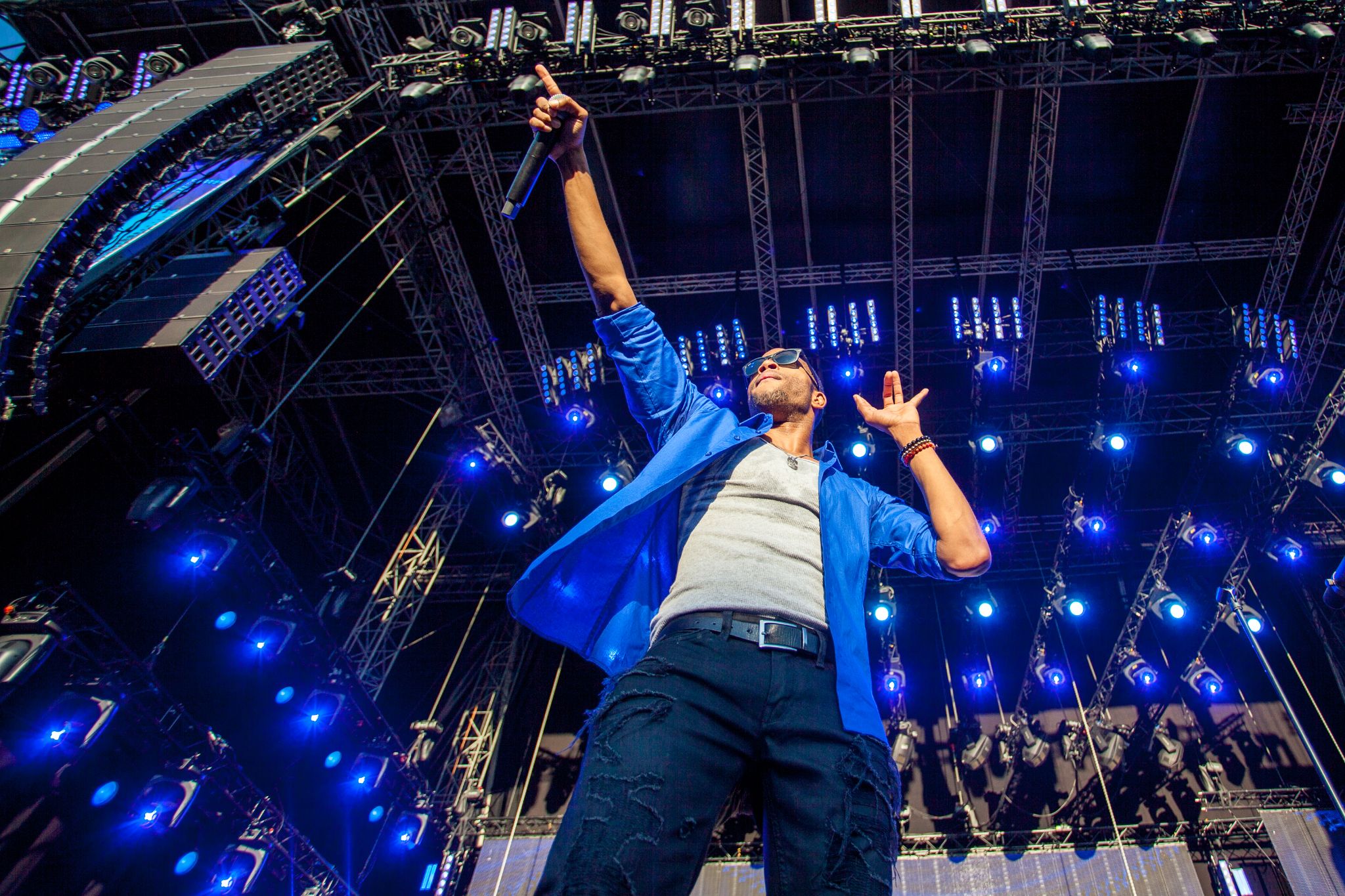Trombone Shorty performs at the Schlossplatz during the Stuttgart Jazz Open